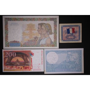 France Lot of 4 Notes 1939-1997
