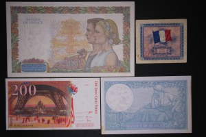 France Lot of 4 Notes 1939-1997