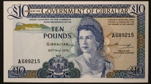 Gibraltar 10 Pounds 1975