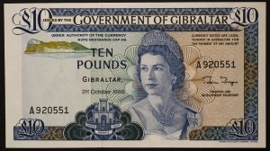 Gibraltar 10 Pounds 1986