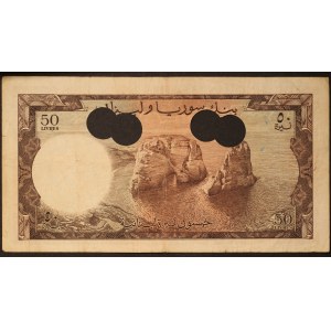 Lebanon 50 Livres 1953 Cancelled note