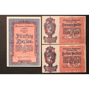 Liechtenstein Lot of 3 Notes ND (1920)