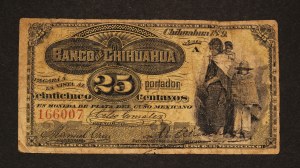 Mexico Banco de Chihuahua 25 Centavos 1889
