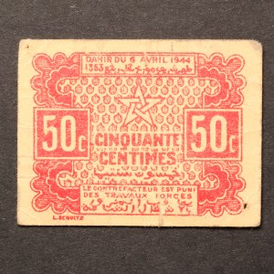 Morocco 50 Centimes 1944 (AH1363)
