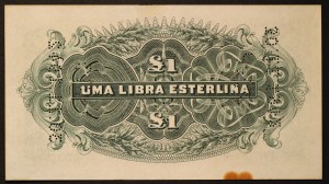 Mozambique 1 Libra 1934 with Perforation 30.11.1942