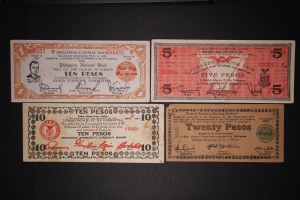 Philippines Lot of 4 Notes 1941-1944
