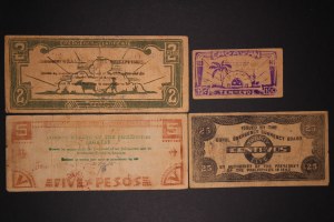 Philippines Cagayan and Bohol Lot of 4 Notes ND (1942)