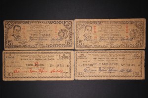 Philippines Misamis Occidental Lot of 4 Notes 1942