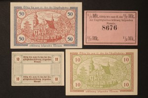 Poland Tychy Lot of 4 Notes 1917-1919