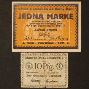 Poland Sieminowice Lot of 2 Notes 1917-1921