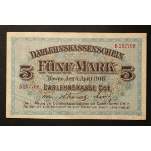 Poland Kowno 5 Mark 1918