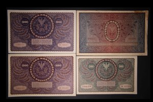 Poland Lot of 4 Notes 1919-1920
