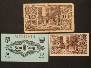 Poland Zgorzelec Lot of 3 Notes 1919-1920