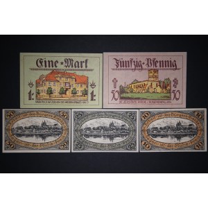 Poland Nidzica Lot of 5 Notes 1920-1921