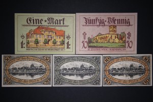 Poland Nidzica Lot of 5 Notes 1920-1921