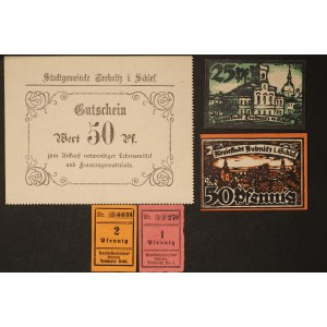Poland Trzebnica Lot of 5 Notes 1920