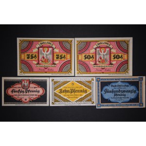 Poland Olesnica Lot of 5 Notes ND-1921