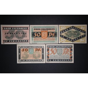Poland Szczawno Zdroj Lot of 5 Notes 1921