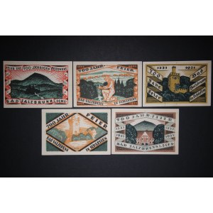 Poland Szczawno Zdroj Lot of 5 Notes 1921