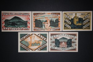 Poland Szczawno Zdroj Lot of 5 Notes 1921
