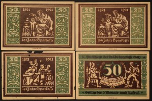 Poland Klodzko Lot of 4 Notes 1921