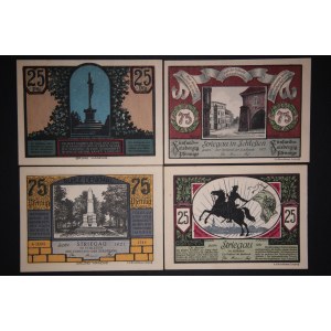 Poland Strzegom Lot of 4 Notes 1921
