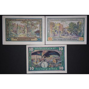 Poland Swiebodzice Lot of 3 Notes 1921
