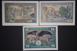 Poland Swiebodzice Lot of 3 Notes 1921