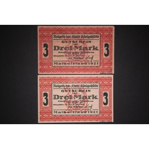 Poland Chorzow Lot of 2 Notes 1921