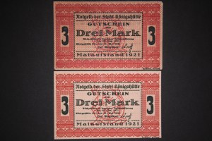 Poland Chorzow Lot of 2 Notes 1921