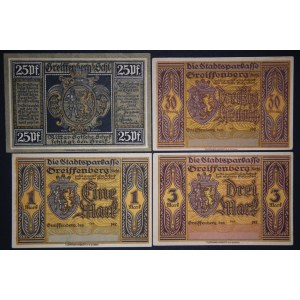 Poland Gryfow Slaski Lot of 4 Notes ND