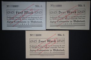 Poland Westerland Lot of 3 Notes ND