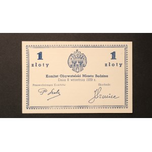 Poland Bedzin 1 Zloty 1939