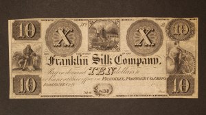 United States 10 Dollars ND (18XX) Ohio, Franklin Silk Company