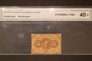 United States 5 Cents 1862 Postage Currency
