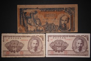 Vietnam Lot of 3 Notes 1949-1951