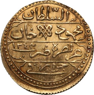 Algeria Ottoman Empire 1 Sultani 1828 (AH1243) Gold