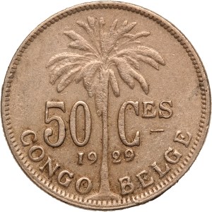 Belgian Congo 50 Centimes 1929 1929/8 Key Date