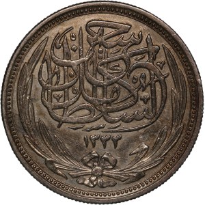 Egypt 10 Piastres 1916 (AH1335) Silver