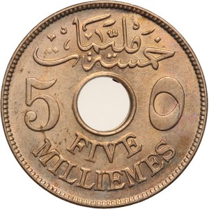 Egypt 5 Milliemes 1917 (1335) Silver
