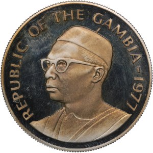Gambia 20 Dalasis 1977 Silver