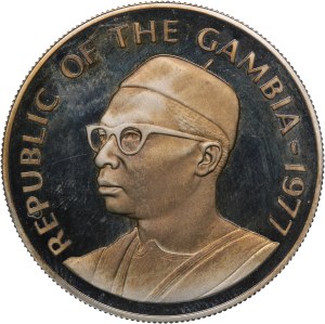 Gambia 20 Dalasis 1977 Silver