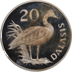 Gambia 20 Dalasis 1977 Silver