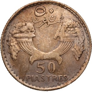 Lebanon 50 Piastres 1929 Silver