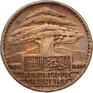 Lebanon 50 Piastres 1929 Silver