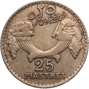 Lebanon 25 Piastres 1933 Silver