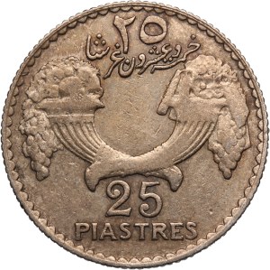 Lebanon 25 Piastres 1933 Silver