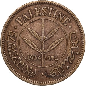 Palestine 50 Mils 1934 Silver