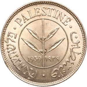 Palestine 50 Mils 1939 Silver