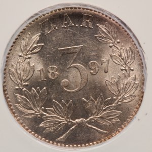 South Africa 3 Pence 1897 Silver